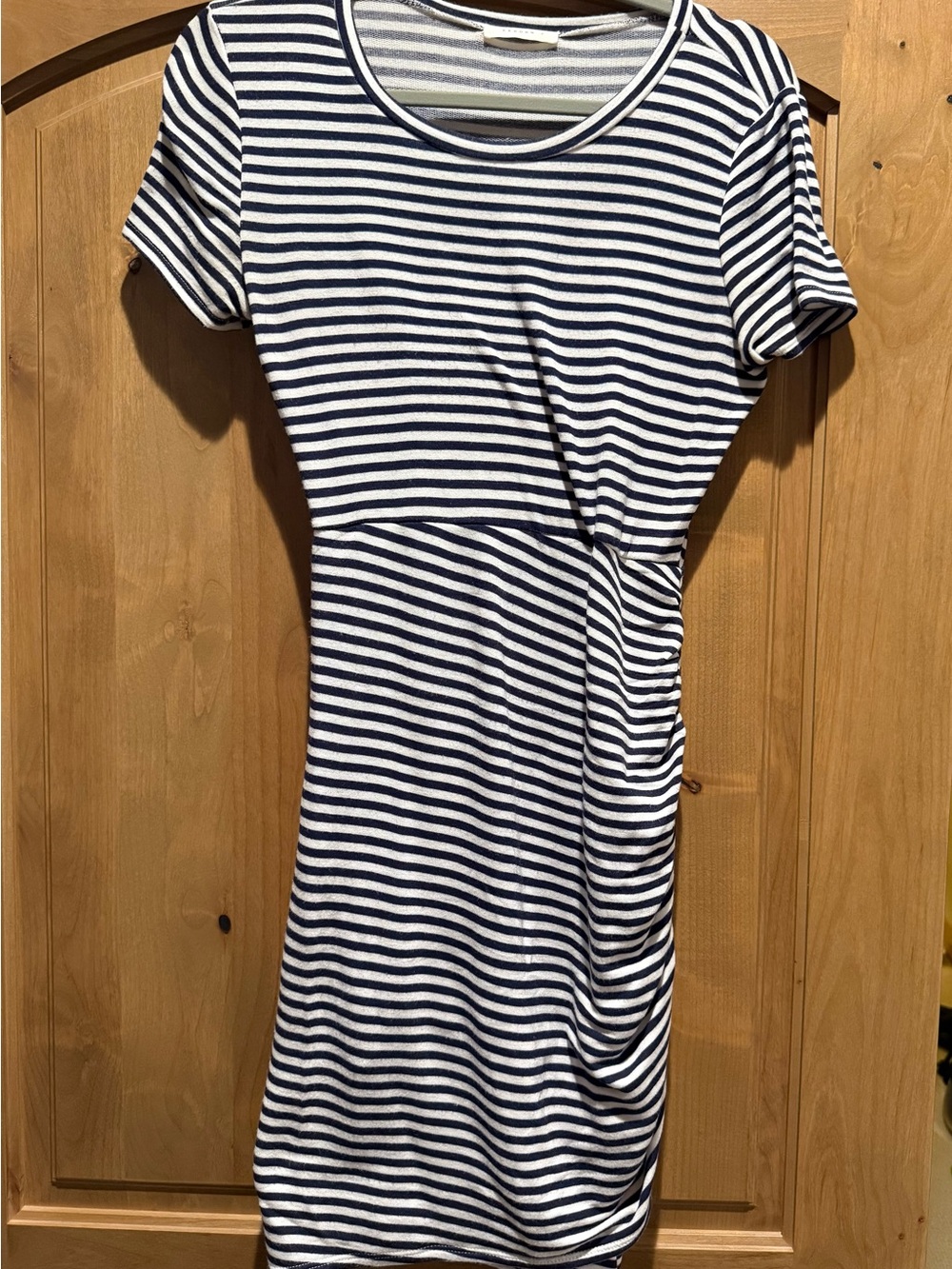 Reborn Navy and White Striped Short Sleeve Dress